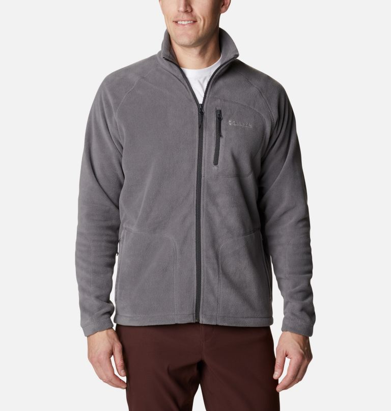 Men's gray fleece clearance jacket