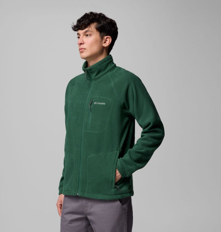Men's Fast Trek II Full Zip Fleece, Color: Rain Forest, image 4