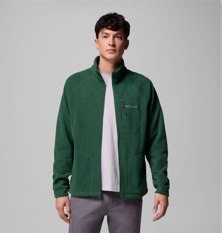 Men's Fast Trek II Full Zip Fleece, Color: Rain Forest, image 5