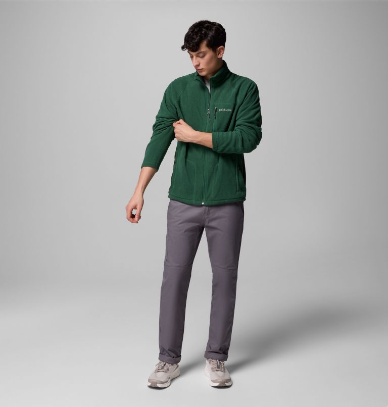 Men's Fast Trek II Full Zip Fleece, Color: Rain Forest, image 2
