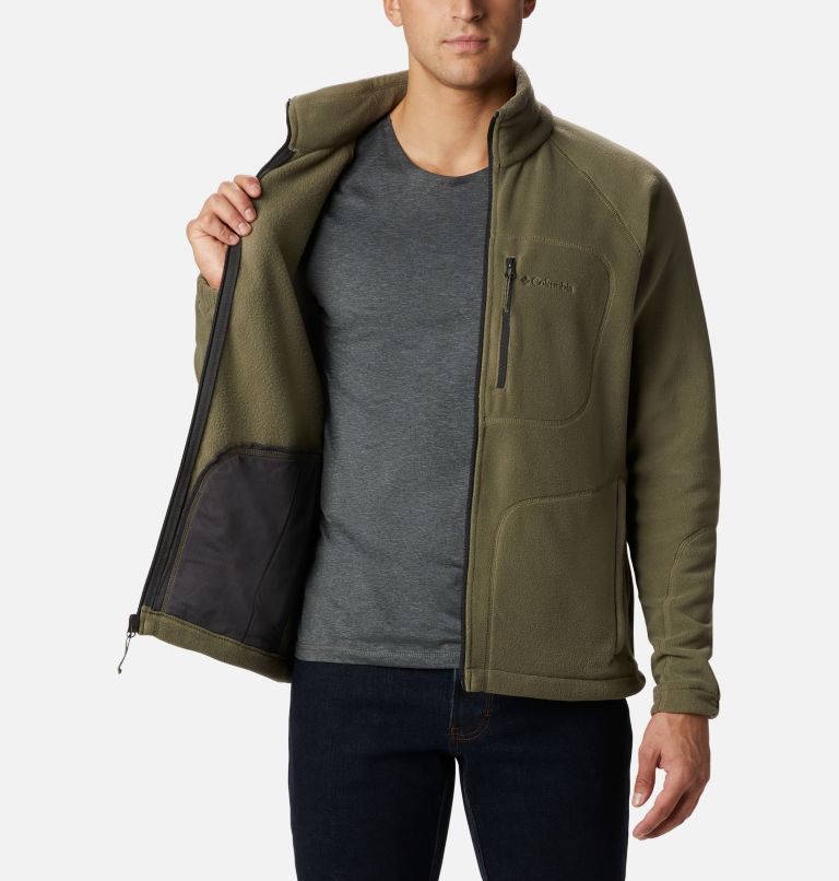 Men's Fast Trek II Full Zip Fleece, Color: Stone Green, image 5