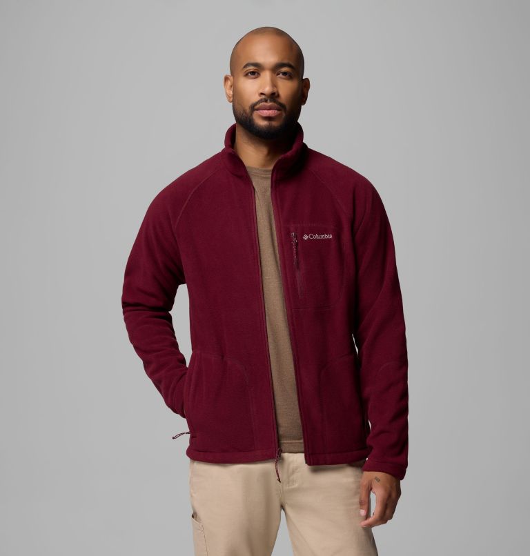 Men's Fast Trek II Full Zip Fleece, Color: Rich Wine, image 5