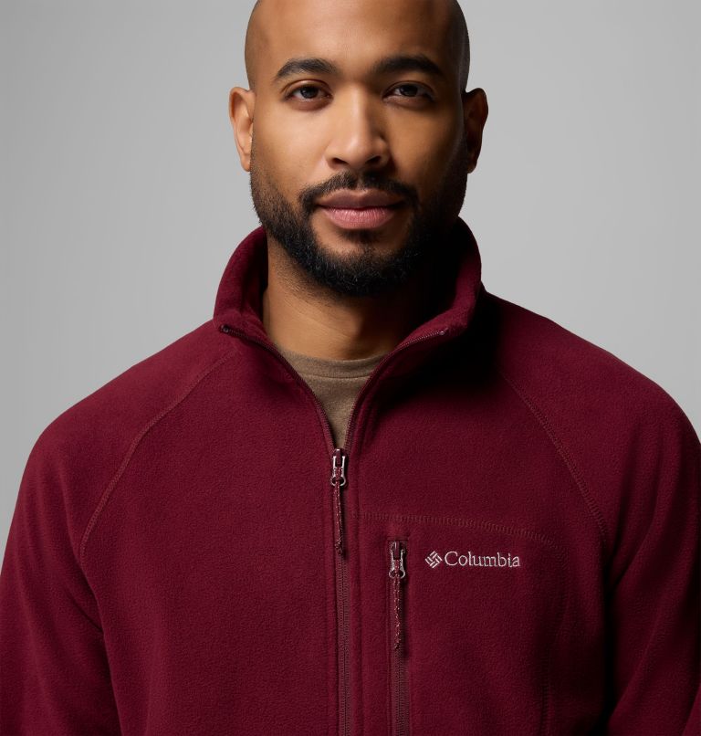 Men's Fast Trek II Full Zip Fleece, Color: Rich Wine, image 6