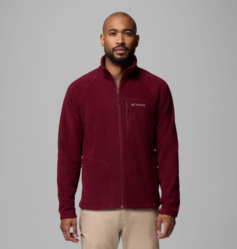 Men's Fast Trek II Full Zip Fleece, Color: Rich Wine, image 1