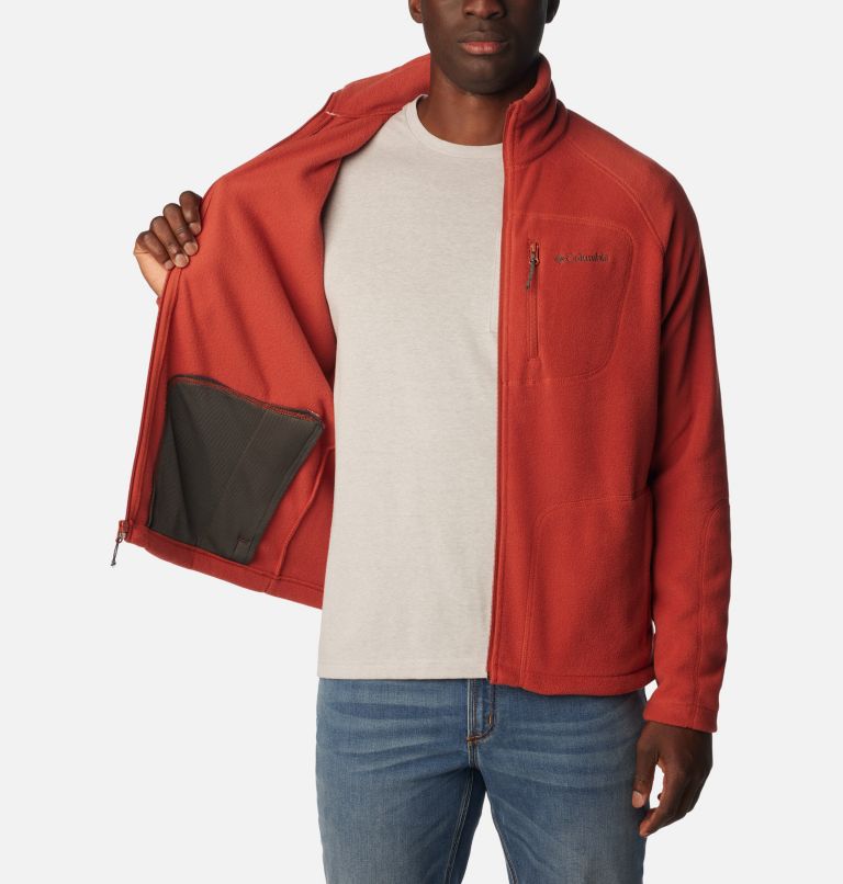 Men's Fast Trek II Full Zip Fleece, Color: Warp Red, image 5