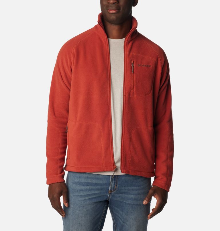 Men's Fast Trek II Full Zip Fleece, Color: Warp Red, image 6