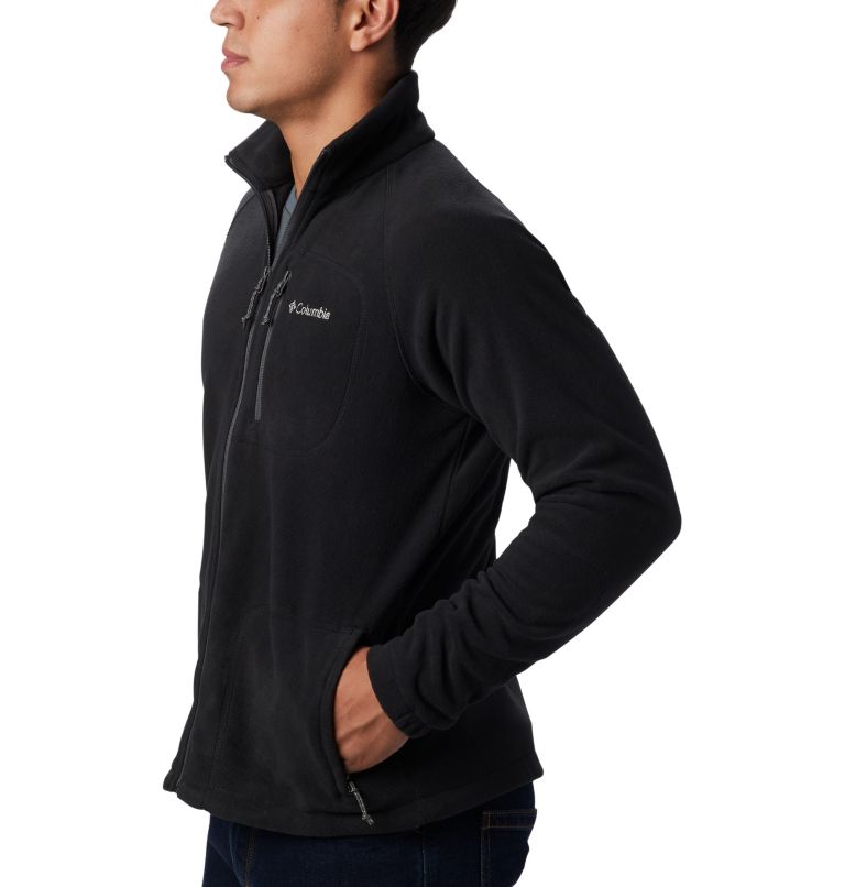 Men's Fast Trek II Full Zip Fleece – Tall, Color: Black, image 4