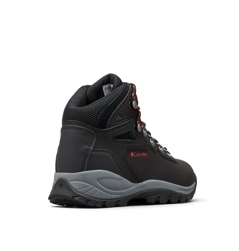 Women’s Newton Ridge Plus Waterproof Hiking Boot, Color: Black, Poppy Red, image 9