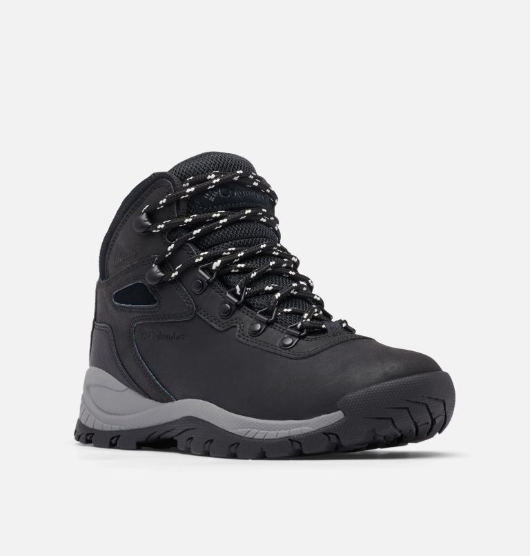 Women's Newton Ridge Plus Waterproof Hiking Boot, Color: Black, Chalk, image 3