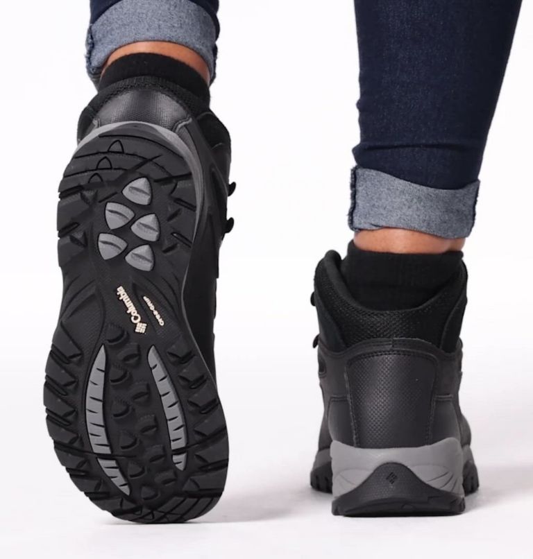 Women's Newton Ridge Plus Waterproof Hiking Boot, Color: Black, Chalk