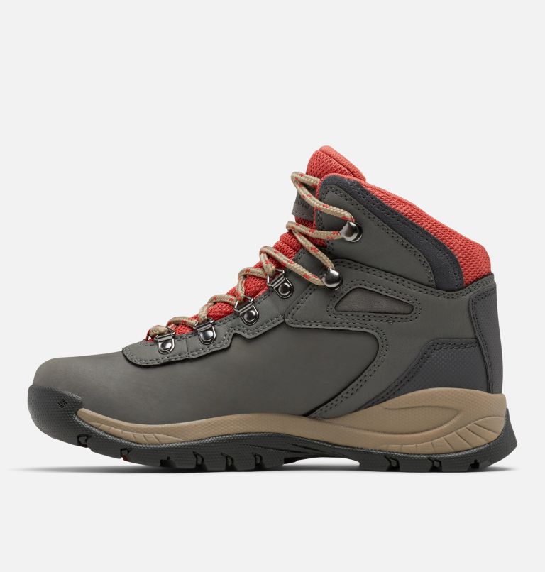 Women’s Newton Ridge Plus Waterproof Hiking Boot, Color: Charcoal, Scorched Coral, image 5
