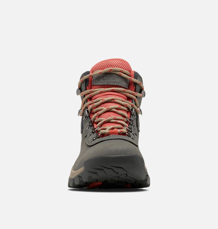 Women’s Newton Ridge Plus Waterproof Hiking Boot, Color: Charcoal, Scorched Coral, image 7