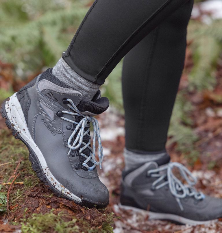 Women's Newton Ridge Plus Waterproof Hiking Boot, Color: Quarry, Cool Wave, image 11