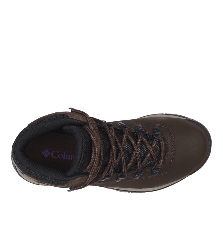 Women's Newton Ridge Plus Waterproof Hiking Boot, Color: Cordovan, Crown Jewel, image 3