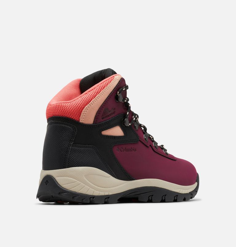 Women’s Newton Ridge Plus Waterproof Hiking Boot, Color: Marionberry, Black, image 9