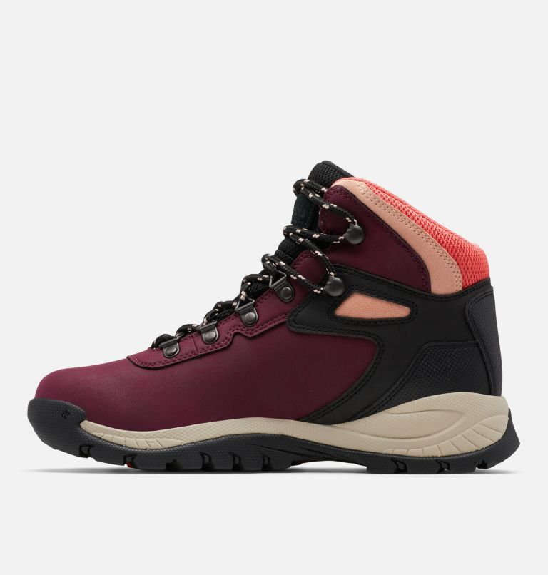 Women’s Newton Ridge Plus Waterproof Hiking Boot, Color: Marionberry, Black, image 5