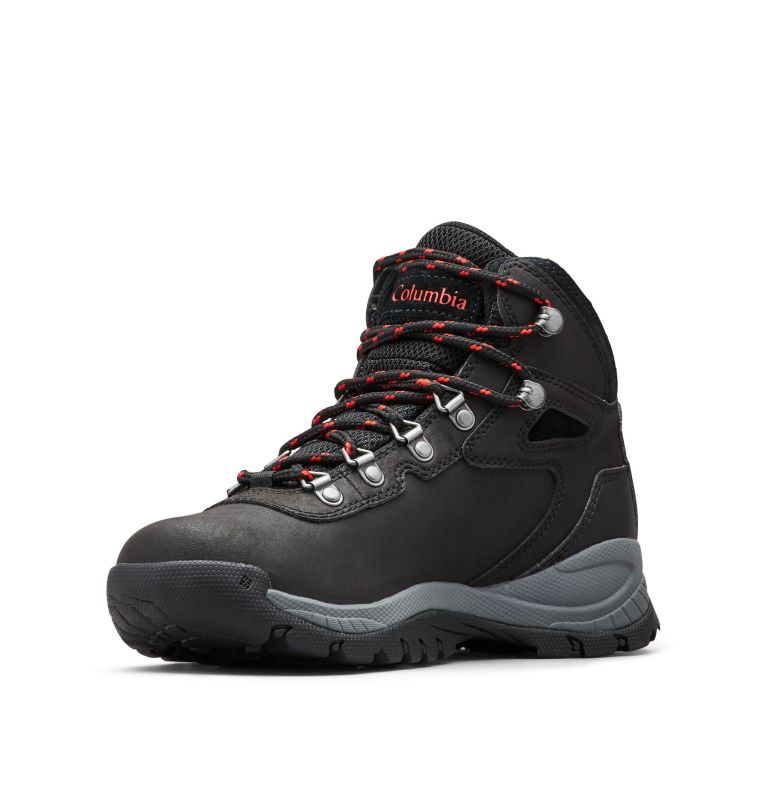Women's Newton Ridge Plus Waterproof Hiking Boot - Wide, Color: Black, Poppy Red, image 6