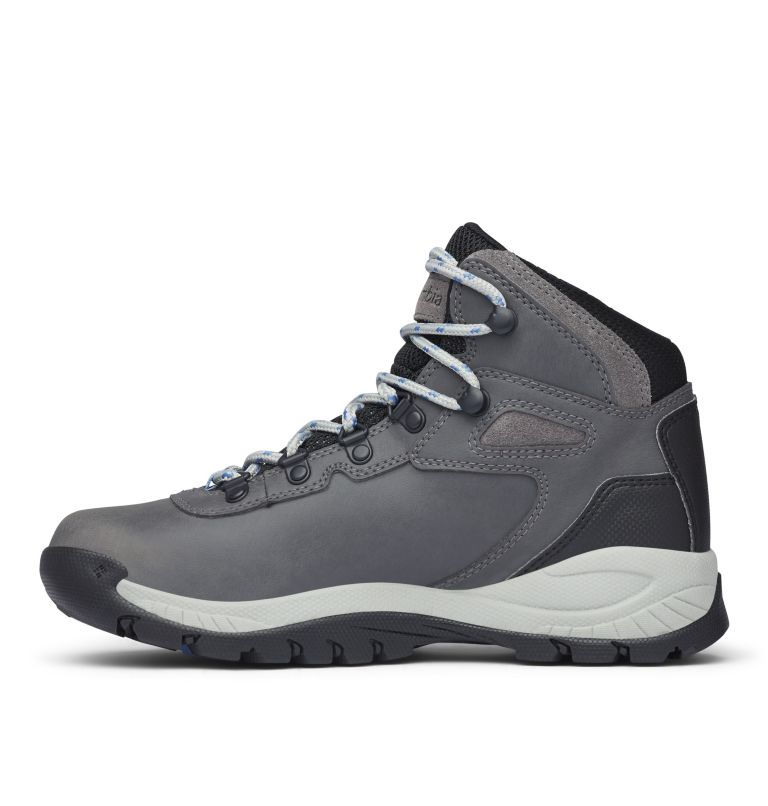 Women's Newton Ridge Plus Waterproof Hiking Boot - Wide, Color: Quarry, Cool Wave, image 5