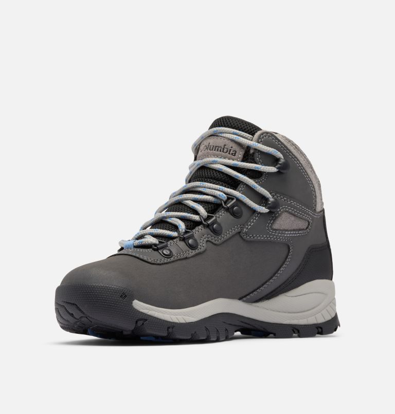 Women's Newton Ridge Plus Waterproof Hiking Boot - Wide, Color: Quarry, Cool Wave, image 7