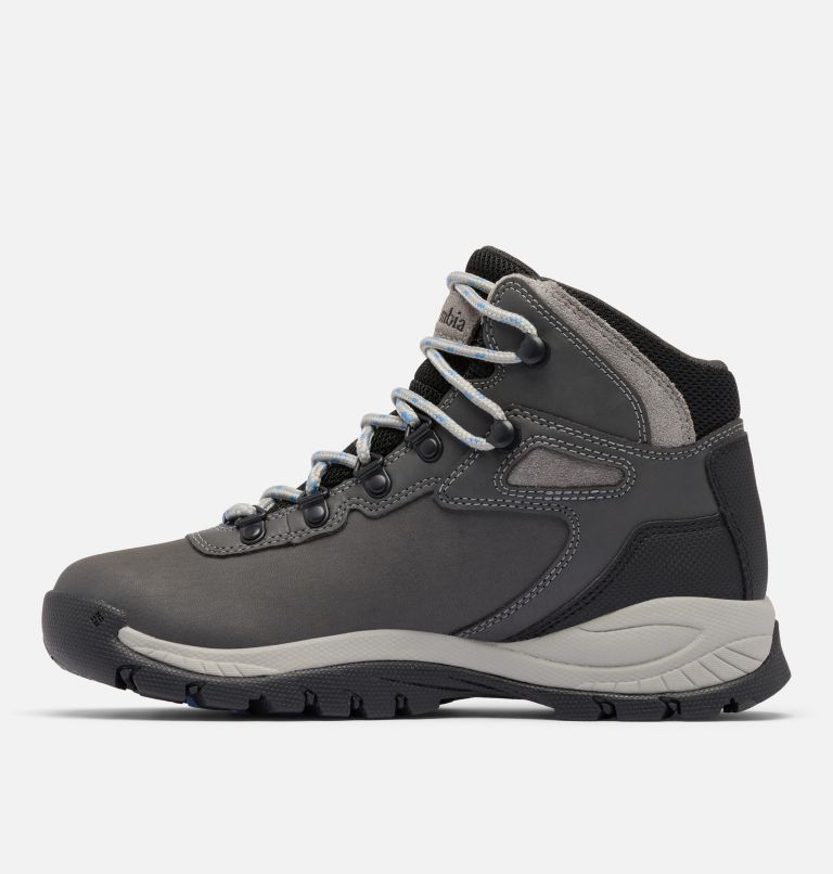 Women's Newton Ridge Plus Waterproof Hiking Boot - Wide, Color: Quarry, Cool Wave, image 6