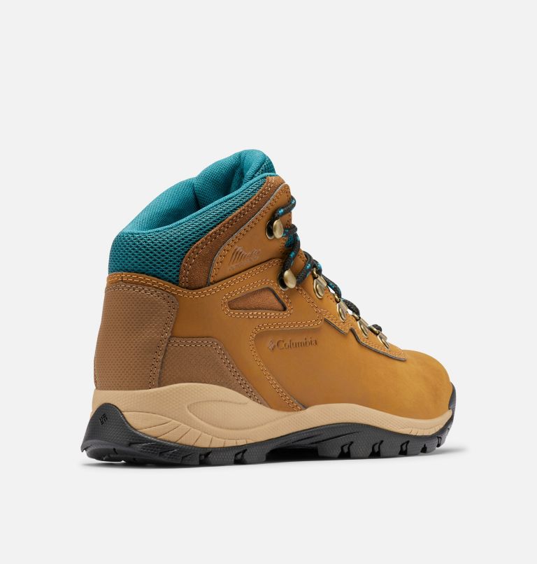 Women's Newton Ridge Plus Waterproof Hiking Boot - Wide, Color: Elk, River Blue, image 9