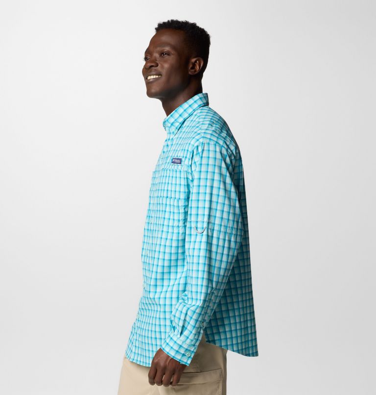 Men’s PFG Super Tamiami Long Sleeve Shirt, Color: Spray Gradient Check, image 4