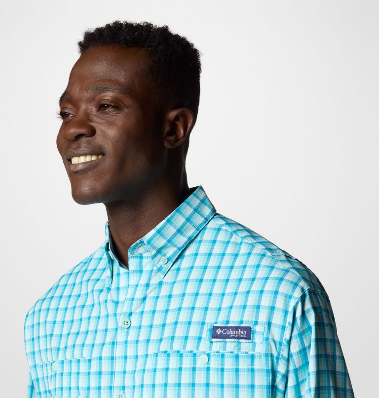 Men’s PFG Super Tamiami Long Sleeve Shirt, Color: Spray Gradient Check, image 5