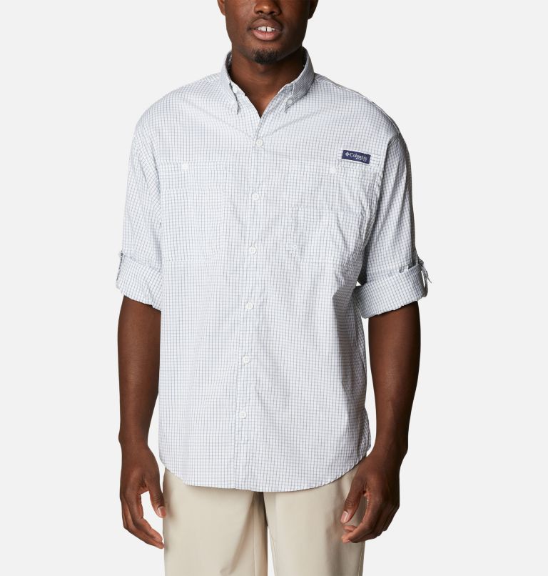 Thumbnail: Men’s PFG Super Tamiami Long Sleeve Shirt, Color: Metal Gingham, image 6