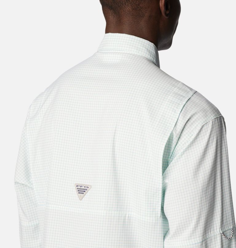 Thumbnail: Men’s PFG Super Tamiami Long Sleeve Shirt, Color: Pool Multi Gingham, image 5