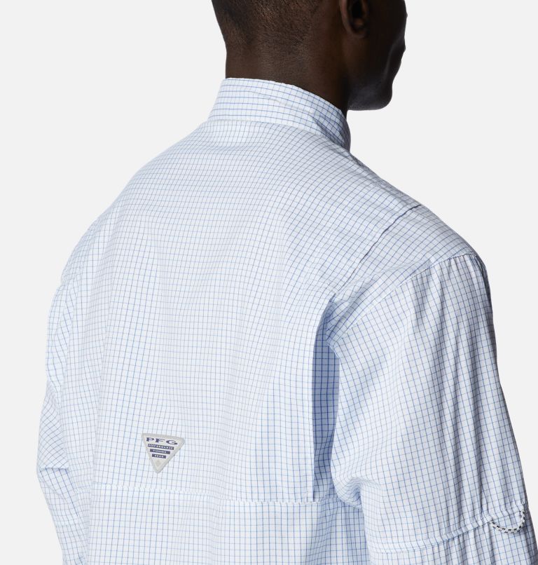 Men’s PFG Super Tamiami Long Sleeve Shirt, Color: Vivid Blue Multi Gingham, image 5