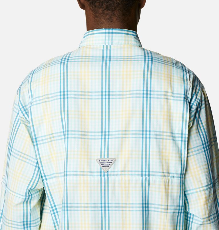 Thumbnail: Men’s PFG Super Tamiami Long Sleeve Shirt, Color: Gulf Stream Blanket Gingham, image 5