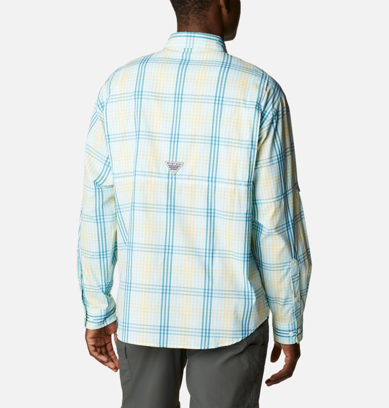 Thumbnail: Men’s PFG Super Tamiami Long Sleeve Shirt, Color: Gulf Stream Blanket Gingham, image 2