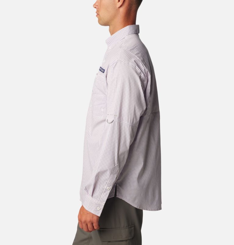 Men’s PFG Super Tamiami Long Sleeve Shirt, Color: Sunset Red, Multi Gingham, image 3