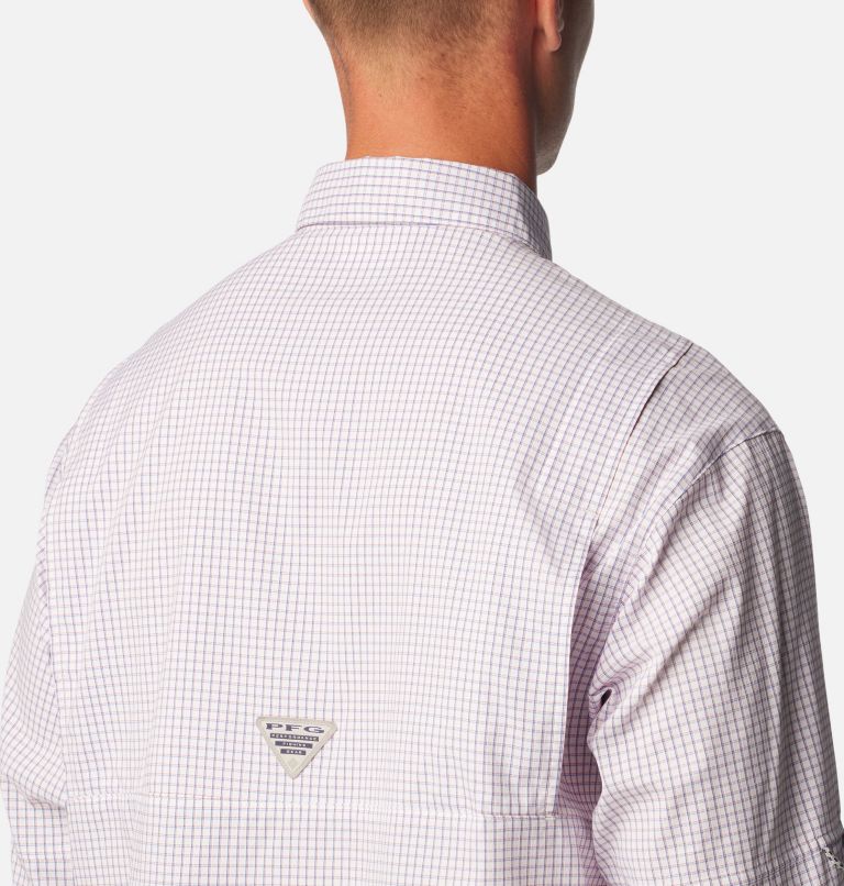 Men’s PFG Super Tamiami Long Sleeve Shirt, Color: Sunset Red, Multi Gingham, image 5