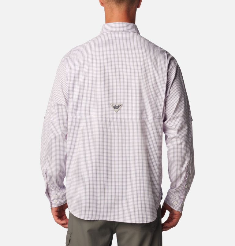 Men’s PFG Super Tamiami Long Sleeve Shirt, Color: Sunset Red, Multi Gingham, image 2
