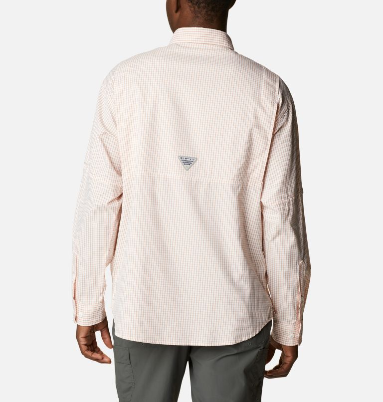 Thumbnail: Men’s PFG Super Tamiami Long Sleeve Shirt, Color: Island Orange Gingham, image 2