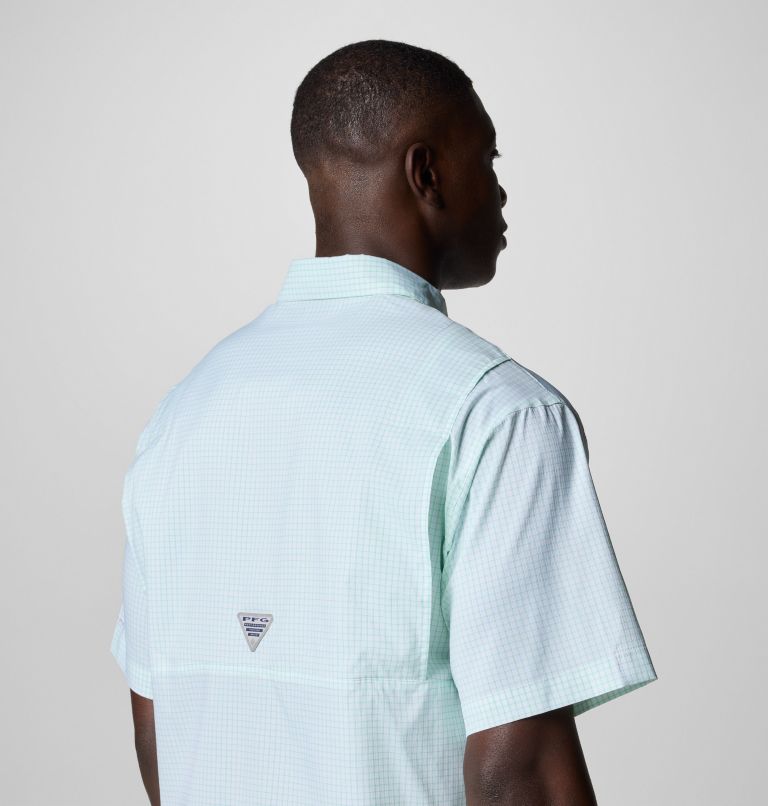 Men’s PFG Super Tamiami Short Sleeve Shirt, Color: Glaze Green Multi Gingham, image 6