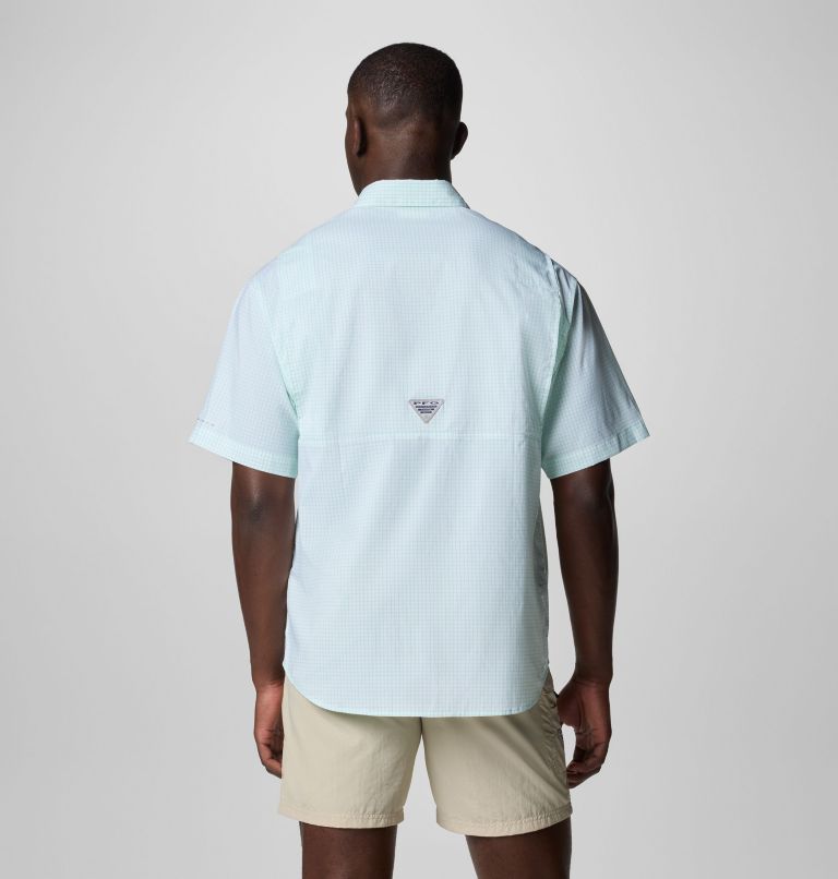 Men’s PFG Super Tamiami Short Sleeve Shirt, Color: Glaze Green Multi Gingham, image 3