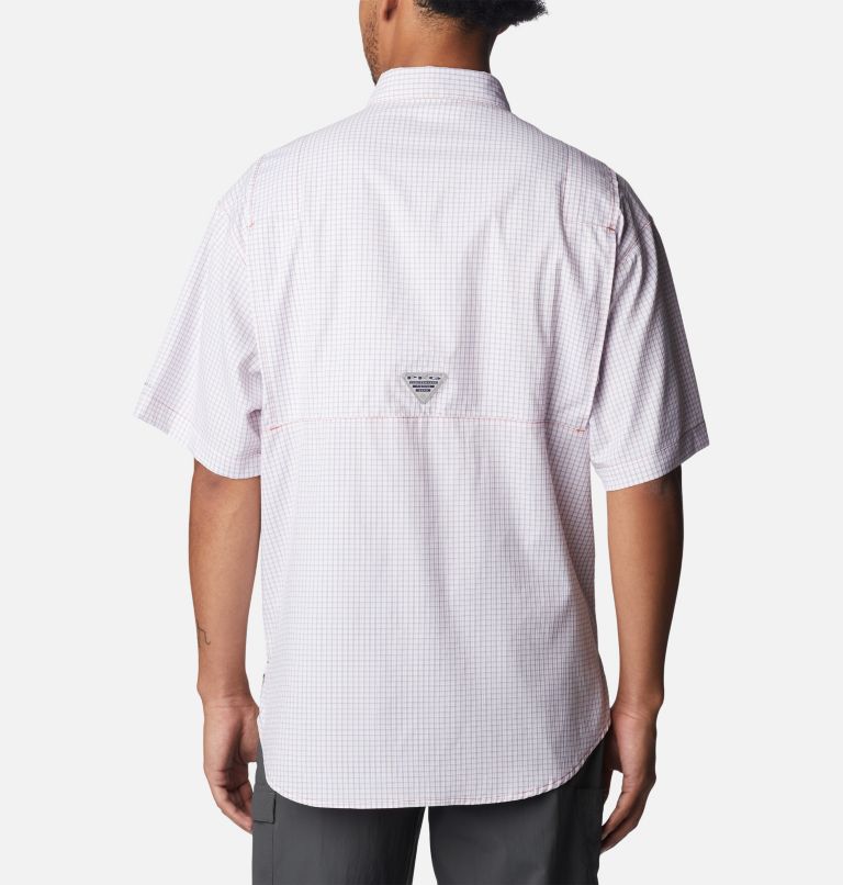 Men’s PFG Super Tamiami Short Sleeve Shirt, Color: Sunset Red Multi Gingham, image 2