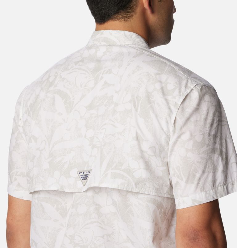 Men’s PFG Trollers Best Short Sleeve Shirt, Color: Cool Grey Basstyle Print, image 5