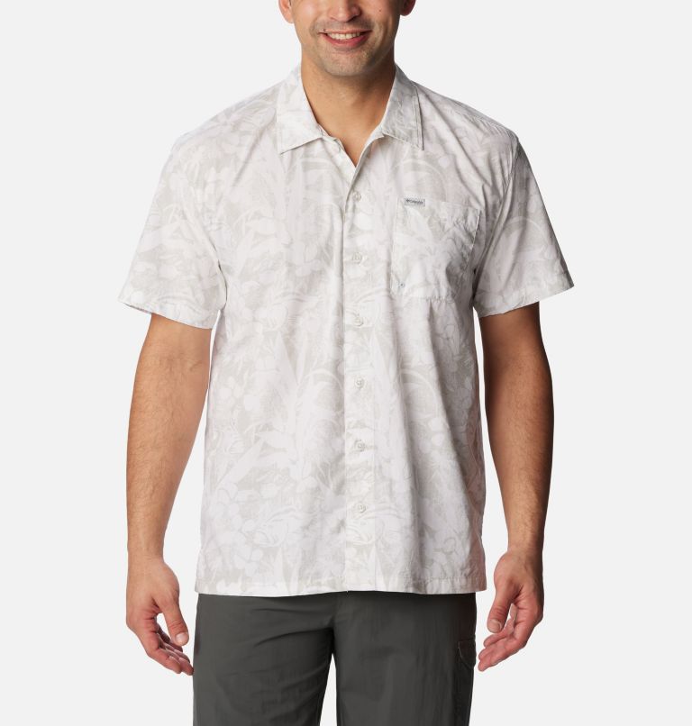 Men’s PFG Trollers Best Short Sleeve Shirt, Color: Cool Grey Basstyle Print, image 1