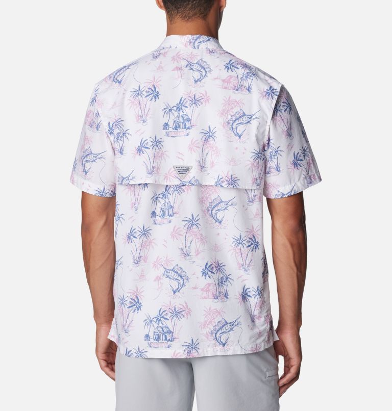 Men’s PFG Trollers Best Short Sleeve Shirt, Color: White, Scribbled, image 2