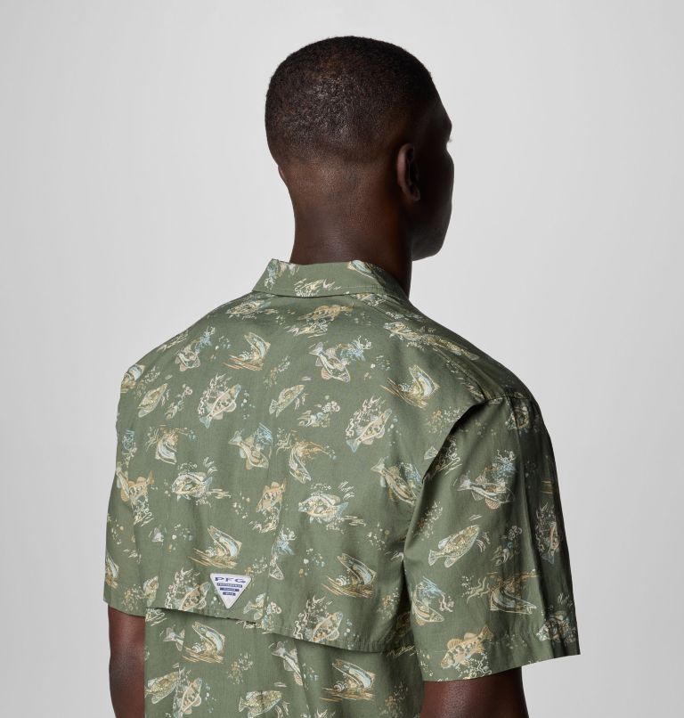 Men’s PFG Trollers Best Short Sleeve Shirt, Color: Cypress Freshfish, image 6