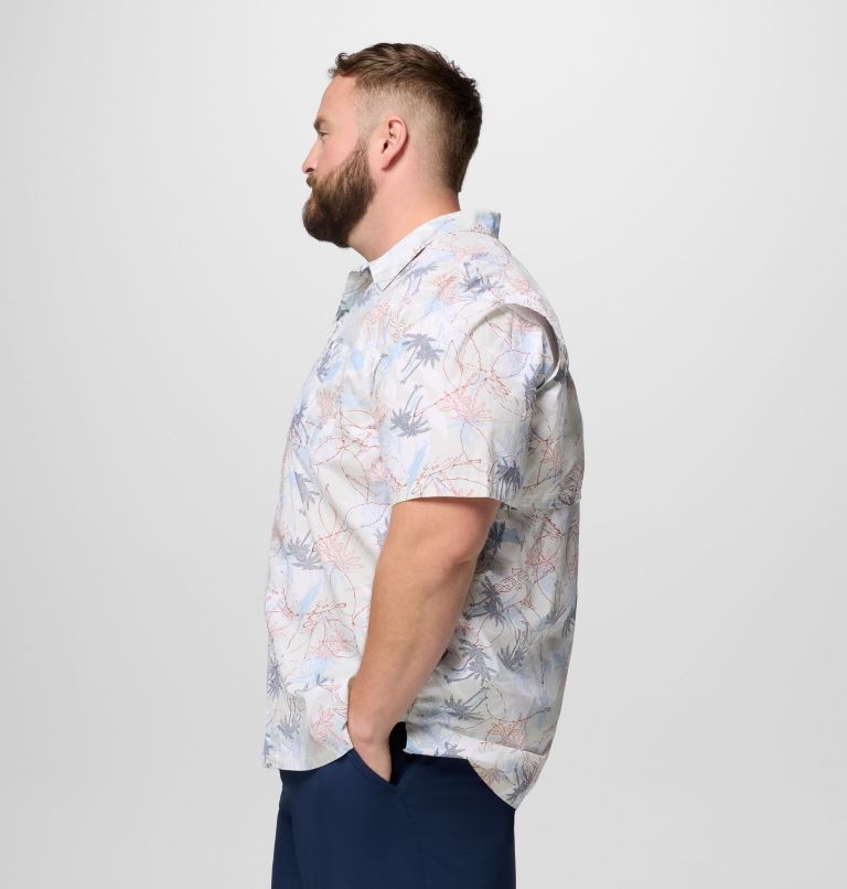 Men's PFG Trollers Best Short Sleeve Shirt – Big, Color: White Majestic Catch, image 4