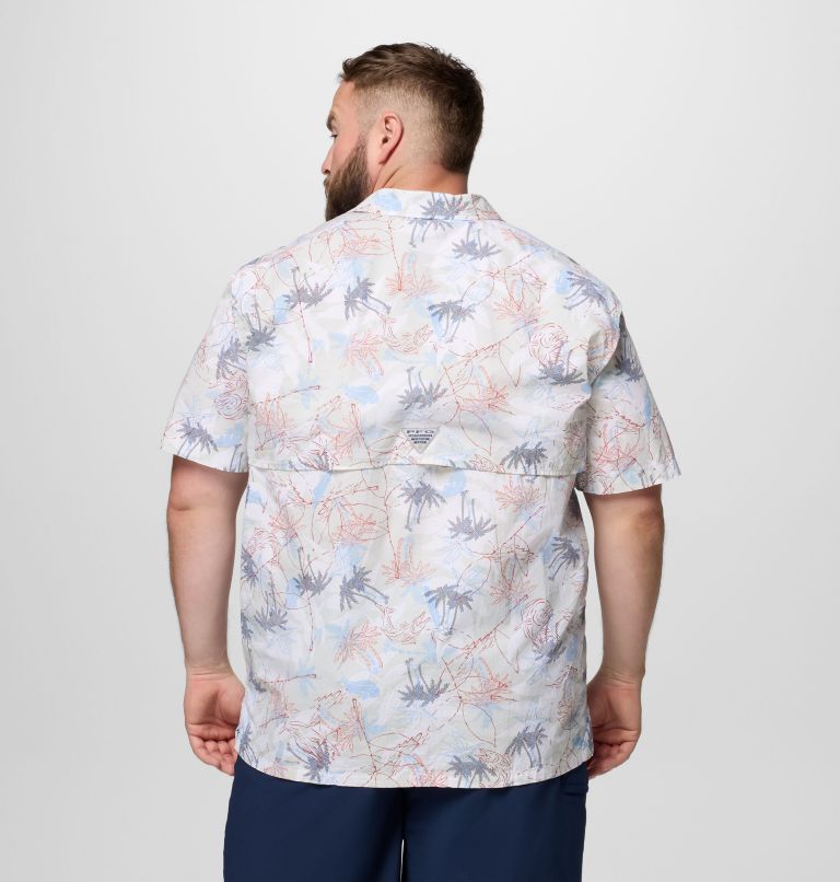 Men's PFG Trollers Best Short Sleeve Shirt – Big, Color: White Majestic Catch, image 3