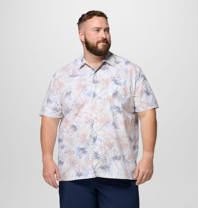 Men's PFG Trollers Best Short Sleeve Shirt – Big, Color: White Majestic Catch, image 1