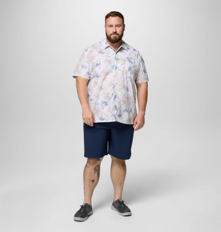 Men's PFG Trollers Best Short Sleeve Shirt – Big, Color: White Majestic Catch, image 2
