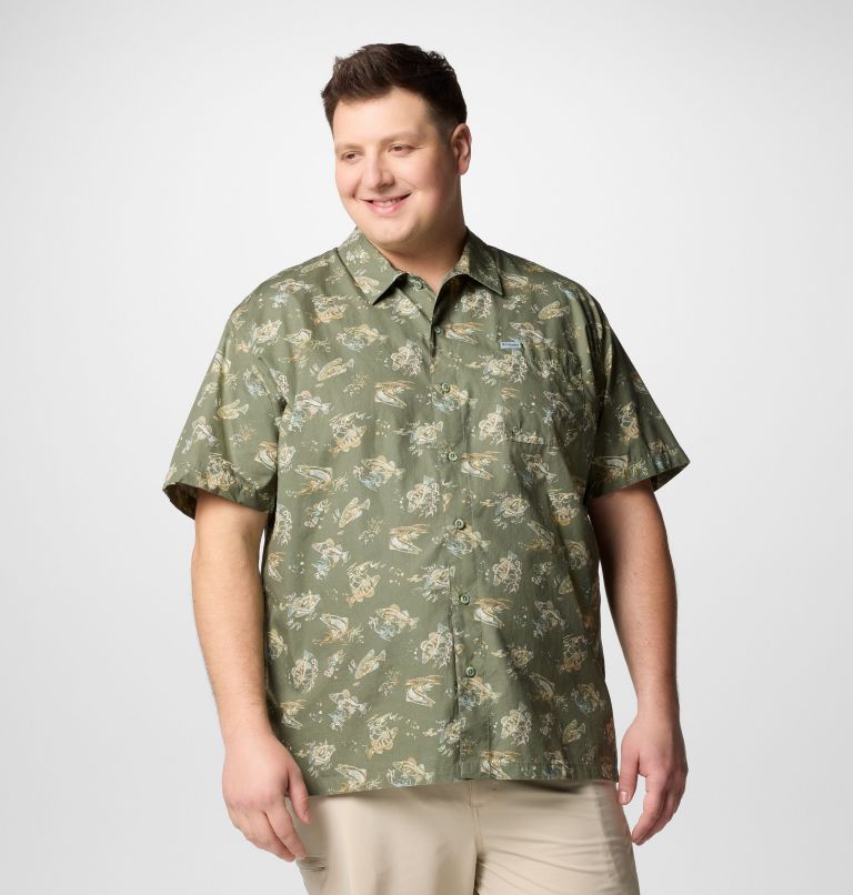 Men's PFG Trollers Best Short Sleeve Shirt – Big, Color: Cypress Freshfish, image 1