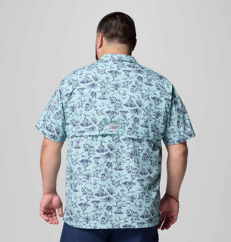 Men's PFG Trollers Best Short Sleeve Shirt – Big, Color: Spray Marlin Chase, image 3
