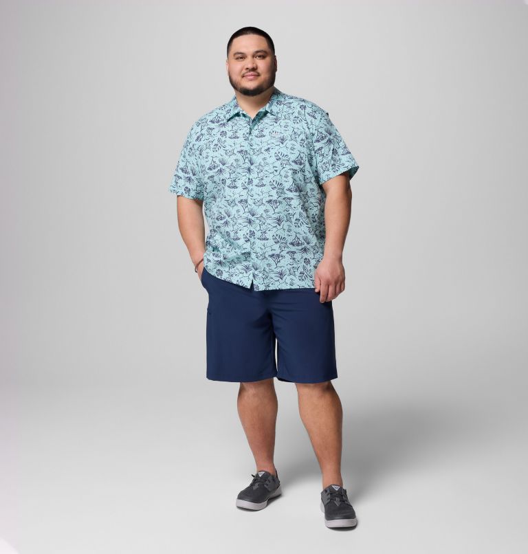 Men's PFG Trollers Best Short Sleeve Shirt – Big, Color: Spray Marlin Chase, image 2